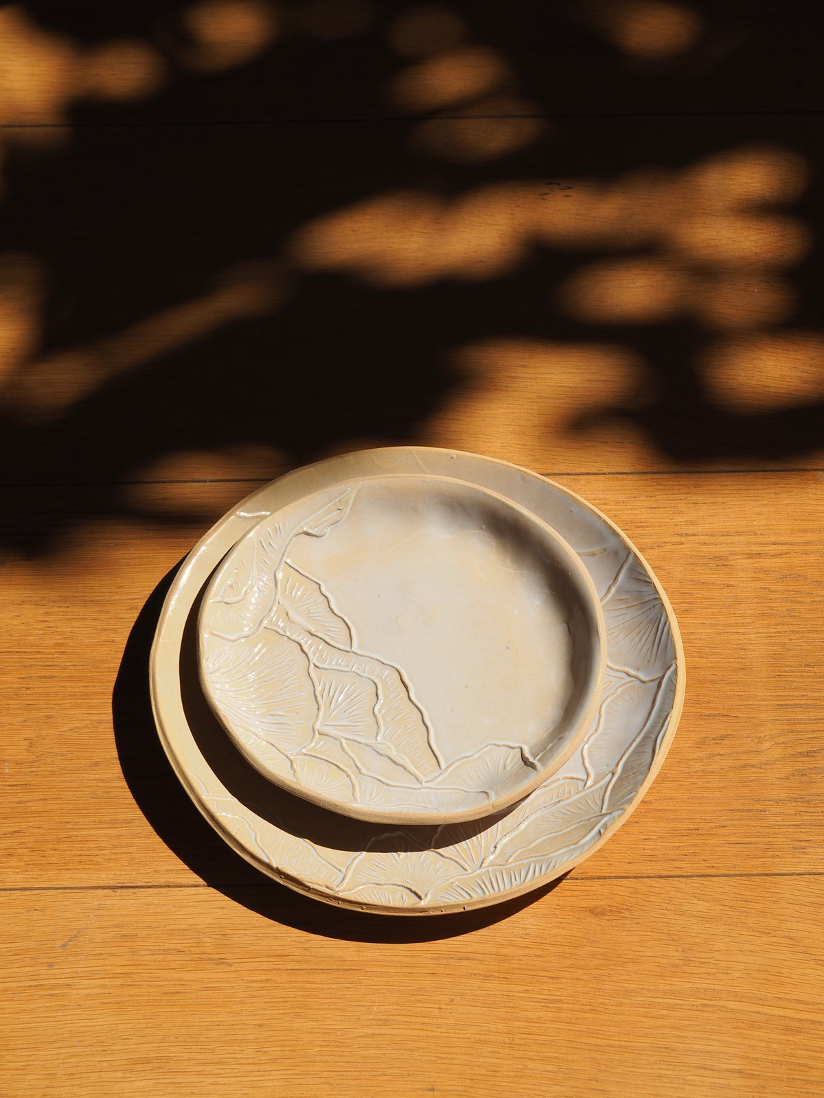 Grande assiette en relief